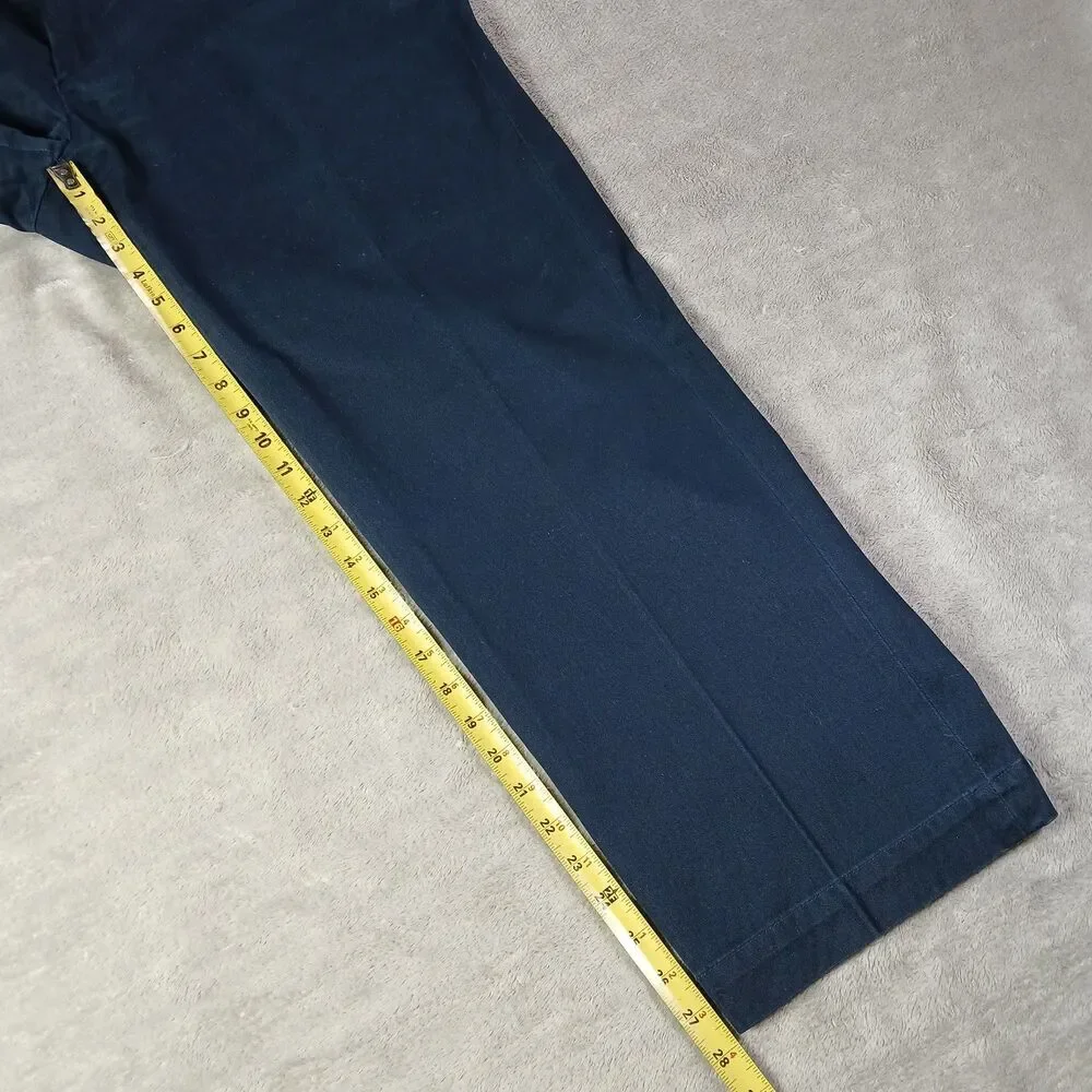 Polo Ralph Lauren Mens 36x28 Navy Blue Cotton Preston Chino Pants Preppy Classic
